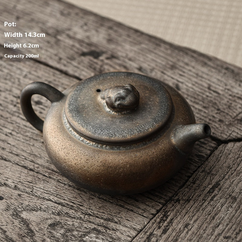 Japanese vintage stoneware teapot