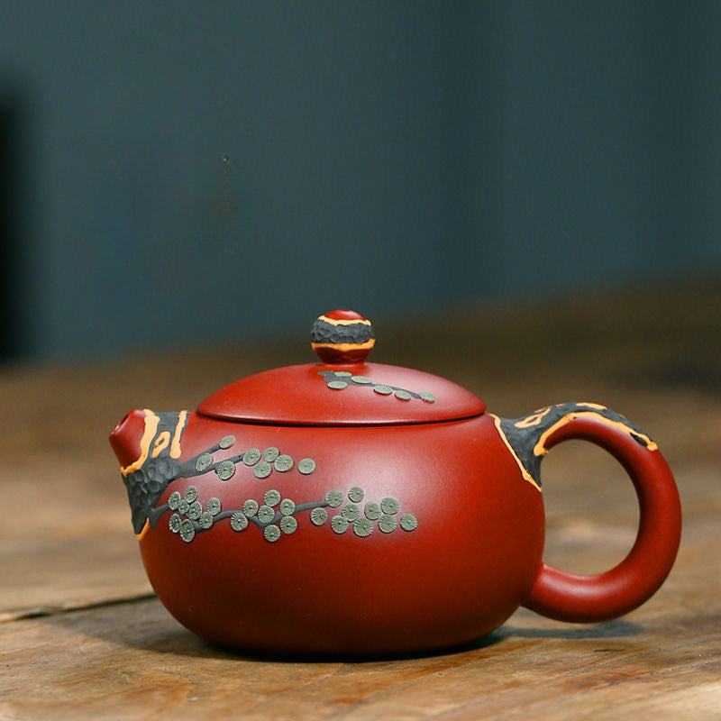 Authentic Yixing purple clay teapot, pure handmade