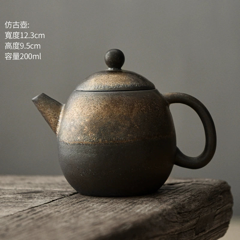 Japanese vintage stoneware teapot