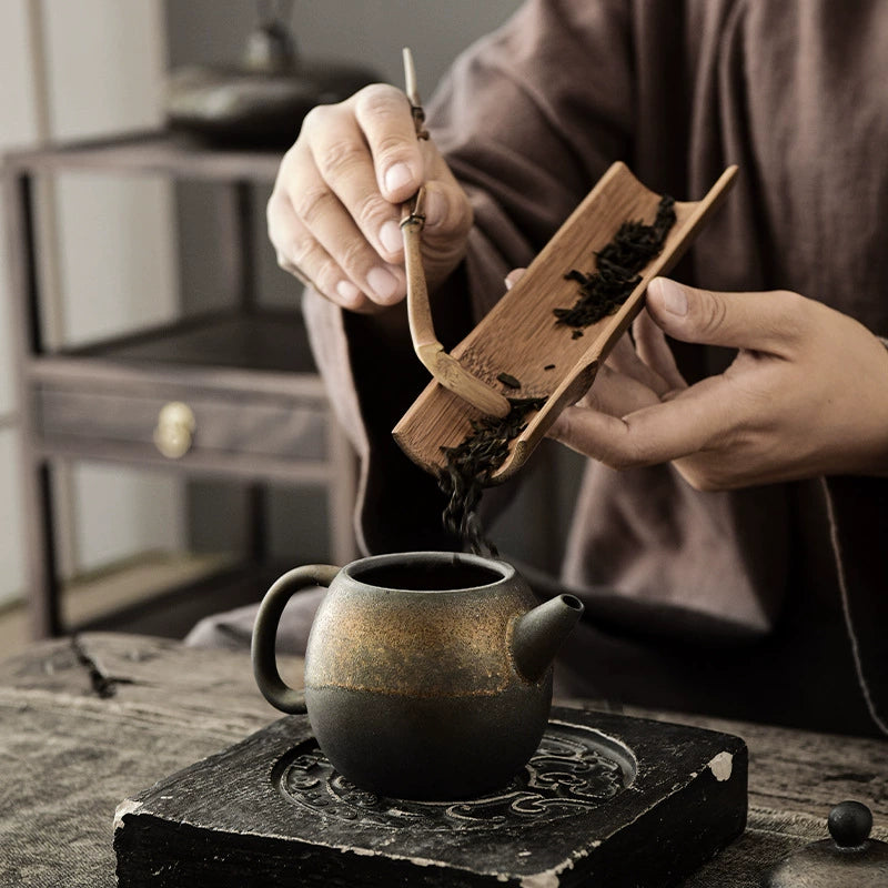 Japanese vintage stoneware teapot