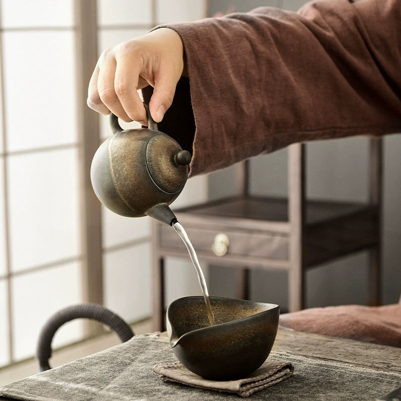 Japanese vintage stoneware teapot