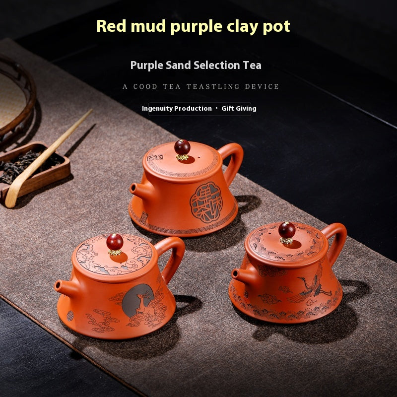 Raw Ore Cinnabar Mud Purple Clay Pot