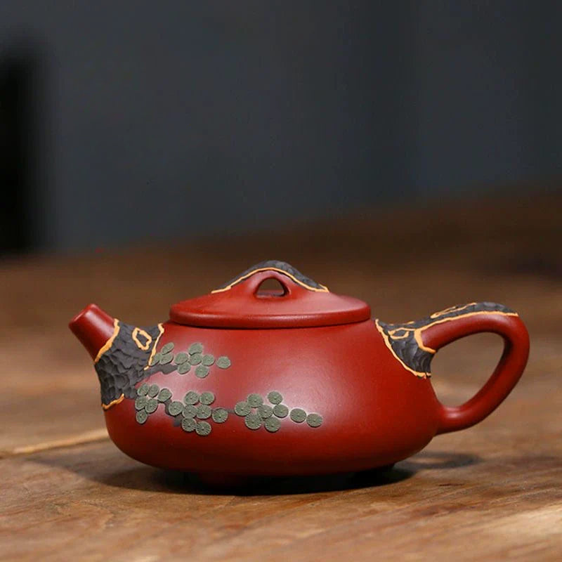 Authentic Yixing purple clay teapot, pure handmade